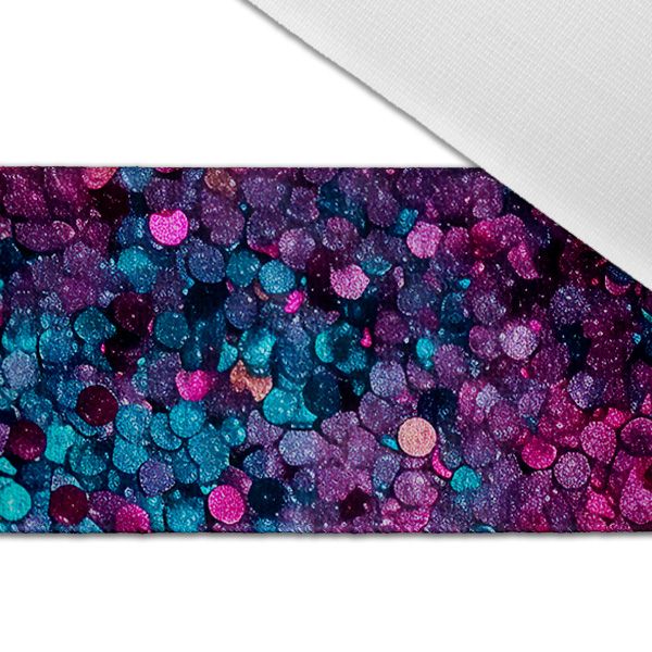 Tela di viscosa 150 cm - Glitter imitativi magenta e turchese