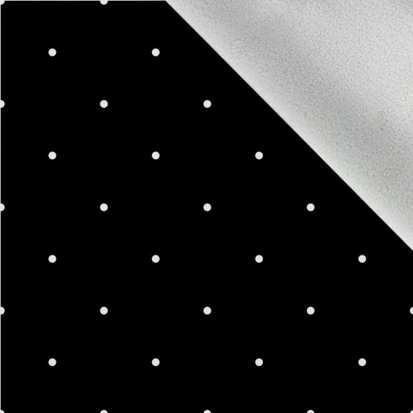 Ortalion trapuntato - punti bianchi 4 mm su nero
