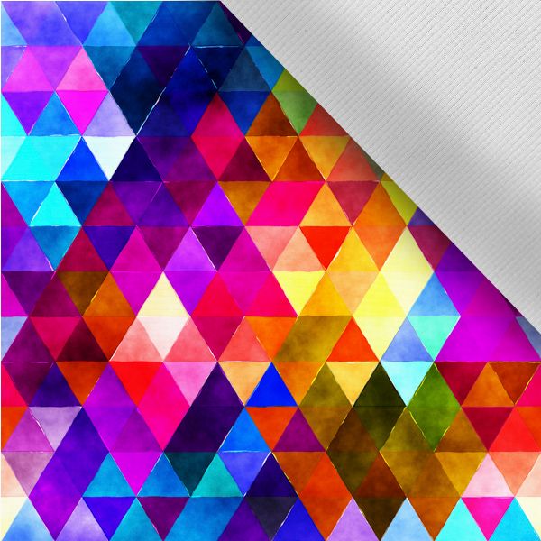 Elastico stampato 5 cm - triangolo mix