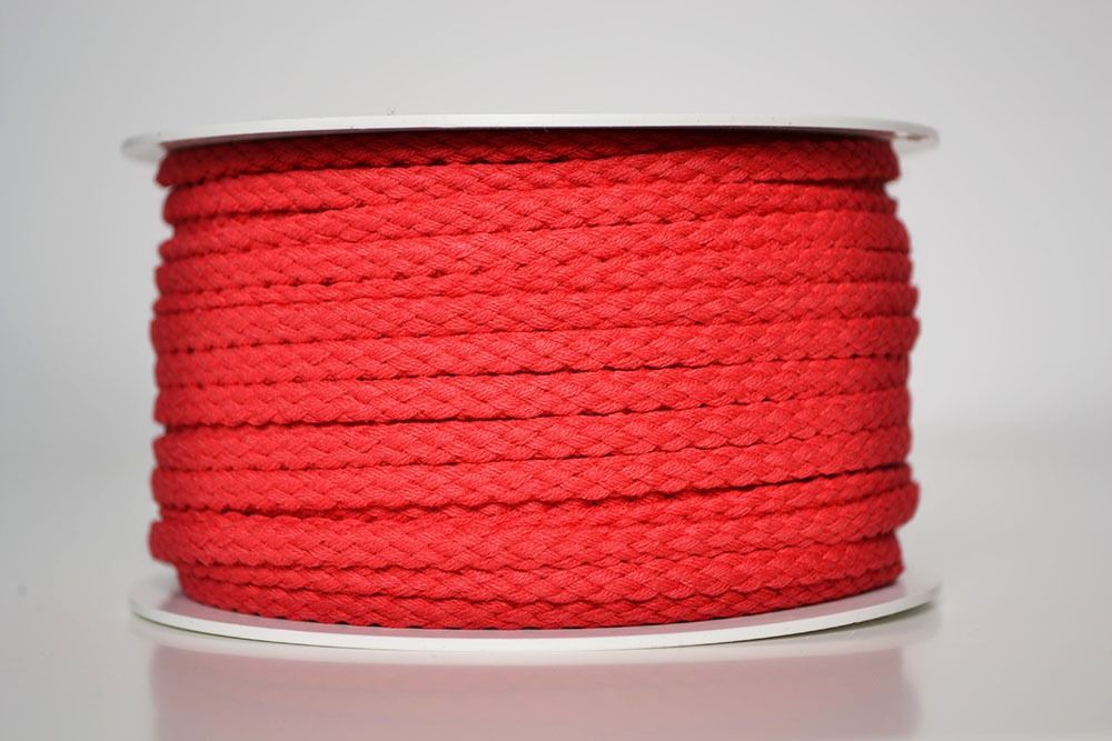 Cordoncino di cotone premium 5 mm - rosso