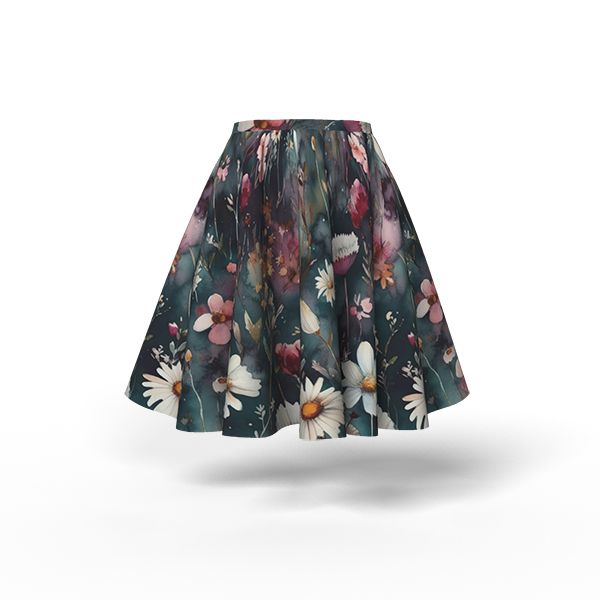 Pannello con modello per pantaloni softshell taglia 86 -  acquerello fiori Marguerite Diana
