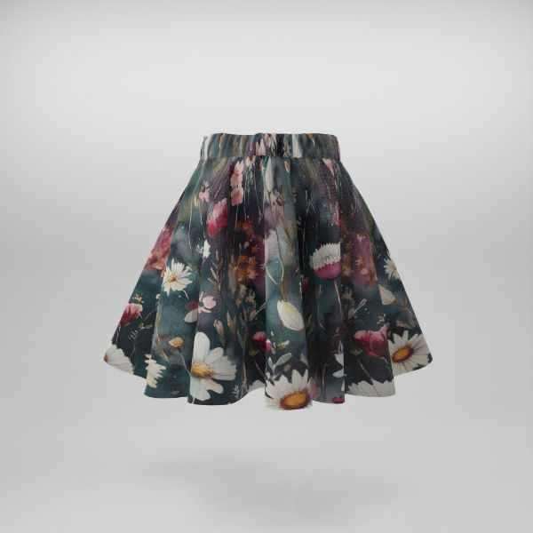 Pannello con modello per giacca softshell taglia 122 - acquerello fiori Marguerite Diana