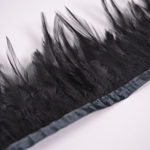 Nastro decorativo -  piume di corvo 8-13cm nero