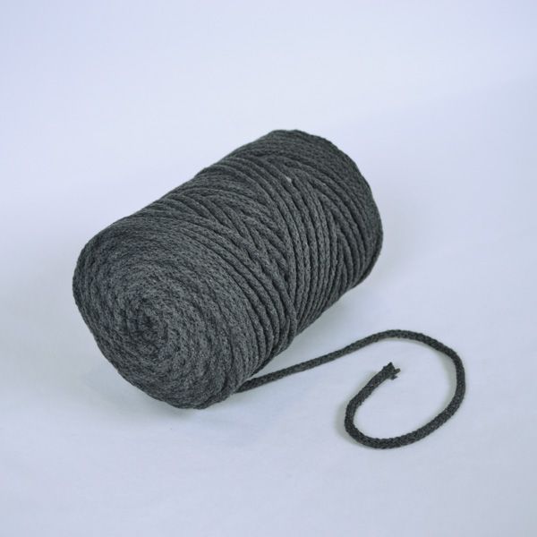 Corda di cotone premium 6 mm - grigio scuro