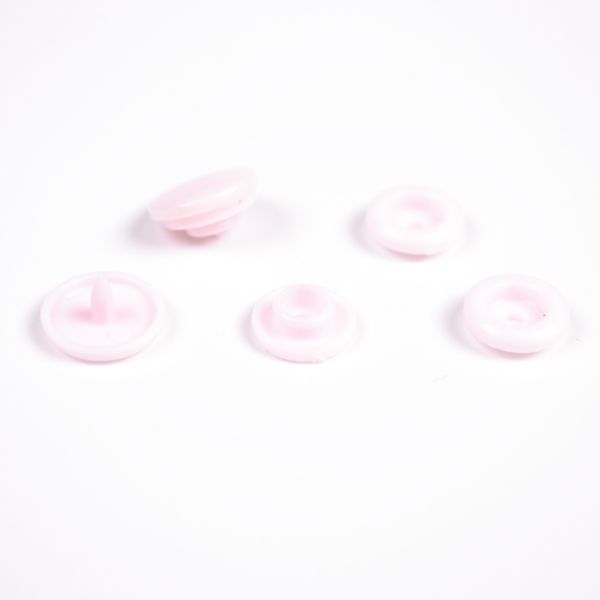 Bottoni automatici 10mm  rosa chiaro - confezione da 20 
