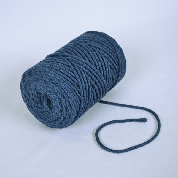 Corda di cotone premium 6 mm - blu metallico