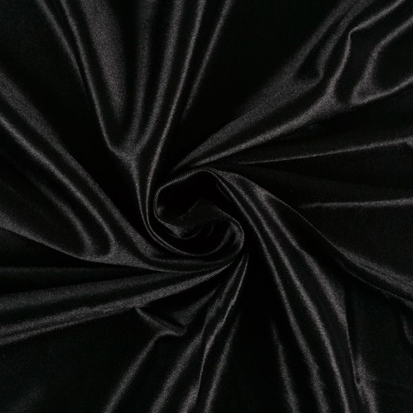 Tessuto lucido per costumi da bagno, abbigliamento fitness - nero