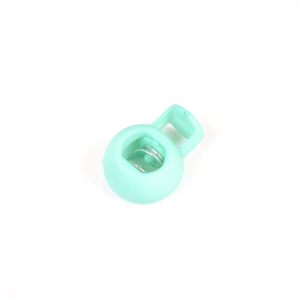 Fermacorda rotonda 9mm verde pastello - confezione da 10