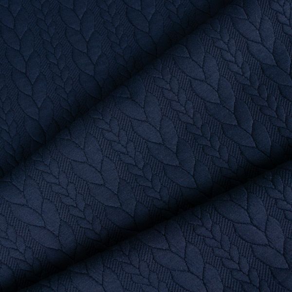 Tessuto a maglia/ jacquard motivo a treccia - blu scuro