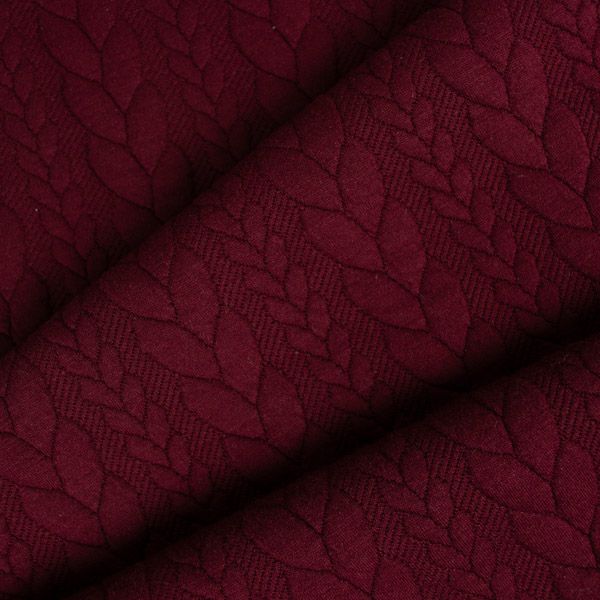 Tessuto a maglia/ jacquard motivo a treccia - colore mora