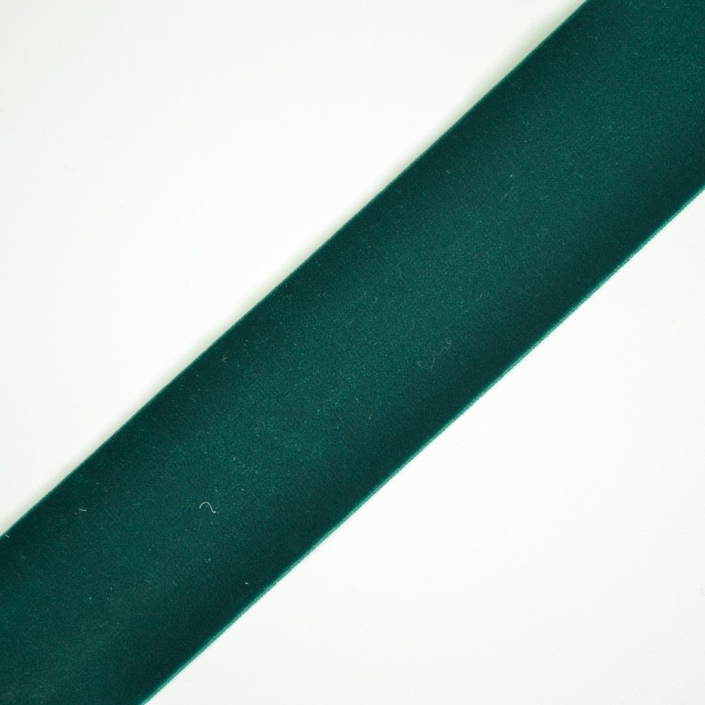  Elastico in velluto 4 cm smeraldo