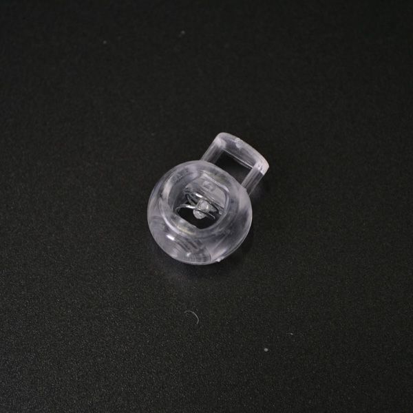 Fermacorda rotonda 9mm trasparente - confezione da 10