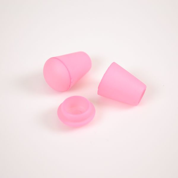 Fermacorda con coperchio 4 mm rosa chiaro - confezione da 10