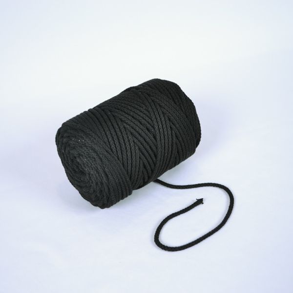 Corda di cotone premium 6 mm - nero