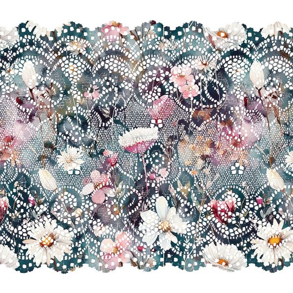 Pannello con modello per giacca softshell taglia 122 - acquerello fiori Marguerite Diana