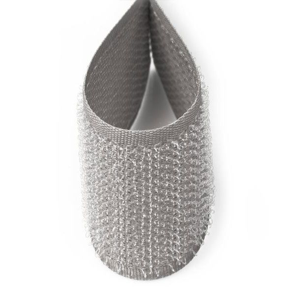 Velcro peluche - grigio 2 cm