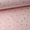 Tessuto jersey - cuoricini d'oro su rosa chiaro