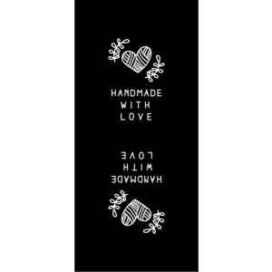 Set di etichette per vestiti 10 pezzi -  Handmade with love nero