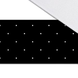 Elastico con stampa 4 cm - punti bianchi 4 mm su nero