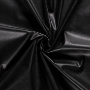 Pelle per abbigliamento (finta pelle) elastica - nera