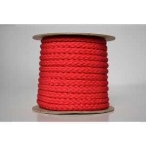 Cordino in cotone lavorato a maglia rosso 1 cm premium