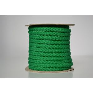 Cordino in cotone lavorato a maglia verde erba 1 cm premium