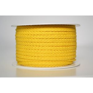 Cordino in cotone lavorato a maglia giallo 5 mm premium