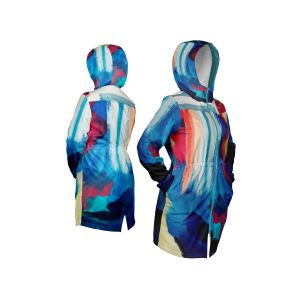 Pannello con modello per giacca softshell da donna taglia 40 - Pittura a colori