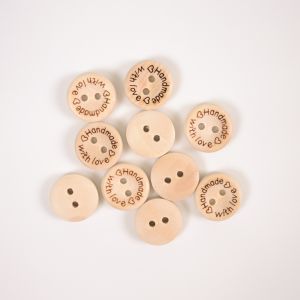 Bottoni in legno Handmade 1,5 cm - confezione da 10