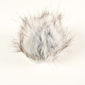 Pompon in pelliccia ecologica 11-12cm - colore bianco-nero