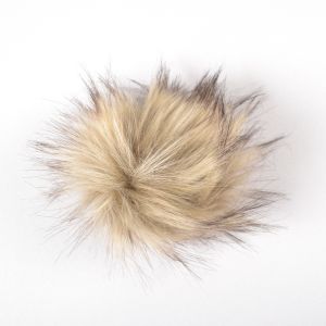 Pompon in pelliccia ecologica 11-12cm - beige