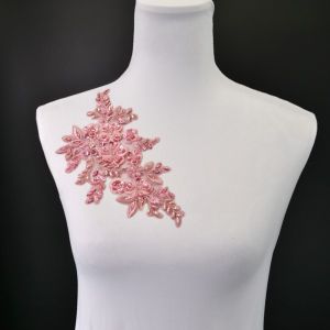 Applicazione sul vestito - Bouquet rosa antico, lato destro