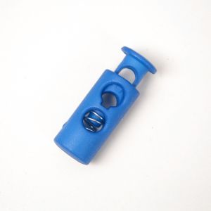 Fermacorda in plastica 5 mm blu scuro - confezione da 10 