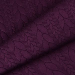 Tessuto a maglia /jacquard motivo a treccia - viola scuro