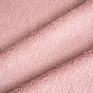 Tessuto in pelle di agnello/sherpa - rosa antico