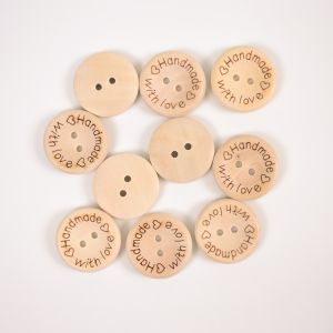 Bottoni in legno Handmade da 2,5 cm - confezione da 10