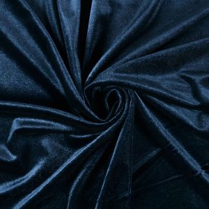 Tessuto velluto elastico premium blu scuro