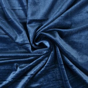 Tessuto velluto elastico premium blu