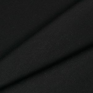 Tessuto a maglia liscio 100% cotone  - nero