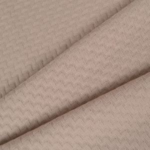 Tessuto a maglia zig zag 100% cotone - beige