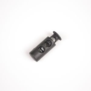 Fermacorda in plastica 5 mm nero - confezione da 10 