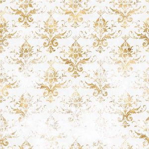 Cotone esclusivo - Glamour bianco con oro