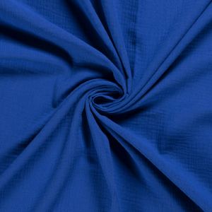 Mussola / doppia garza di cotone - paris blu