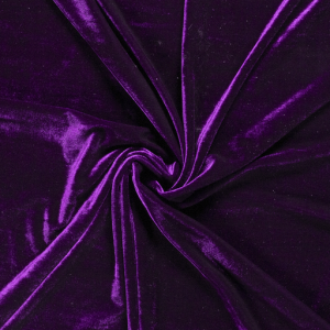 Tessuto velluto elastico premium viola