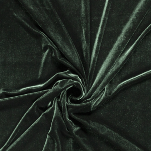 Tessuto velluto elastico premium verde scuro