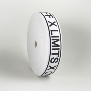 Elastico stampato  - LIMITS X OFF - bianca 40 mm