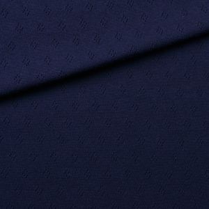 Tessuto a maglia pointoille Verona - blu scuro