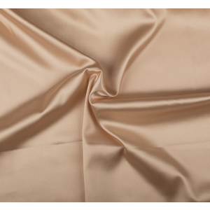 Tessuto di raso elasticizzato oro rosa