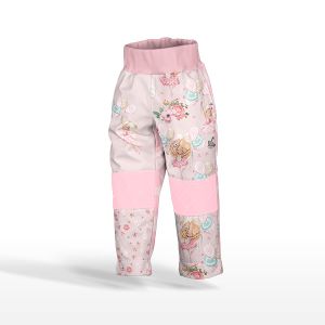 Pannello con modello per pantaloni softshell taglia 122 - Ballerine rosa