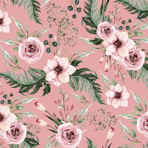 Jersey Dona 180cm - in giardino rosa antico